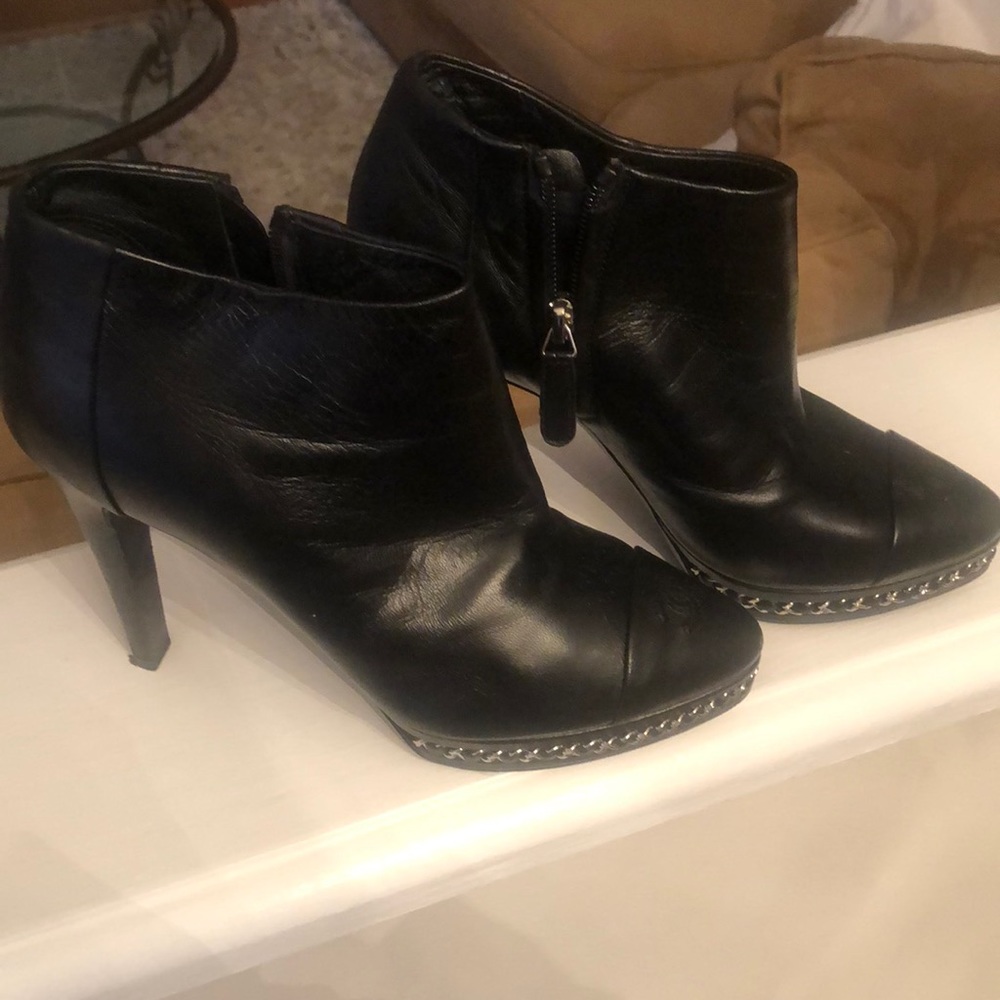 Chanel booties black size 7 worn once